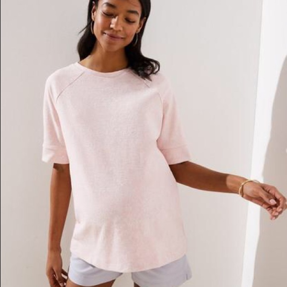 Maternity Floral Jacquard Raglan Tee